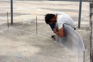 Pose des plaques de polycarbonate